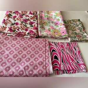 Quilting Fabric Sewing Crafts Shabby Chic Country Core Floral Pink Green